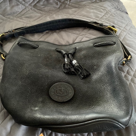 Vintage Dooney and Bourke bucket black purse drawstring - Picture 1 of 9